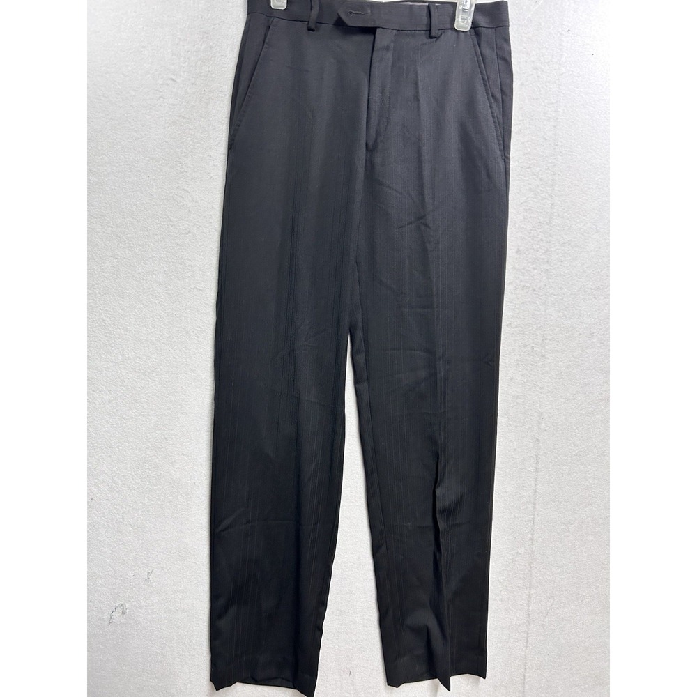 Apt. 9 100% Wool Men's Dress Pants Black Pin Stripes Size 30/32